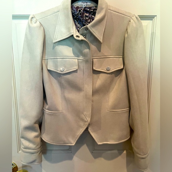 Fate suede jacket in cream - Picture 2 of 6